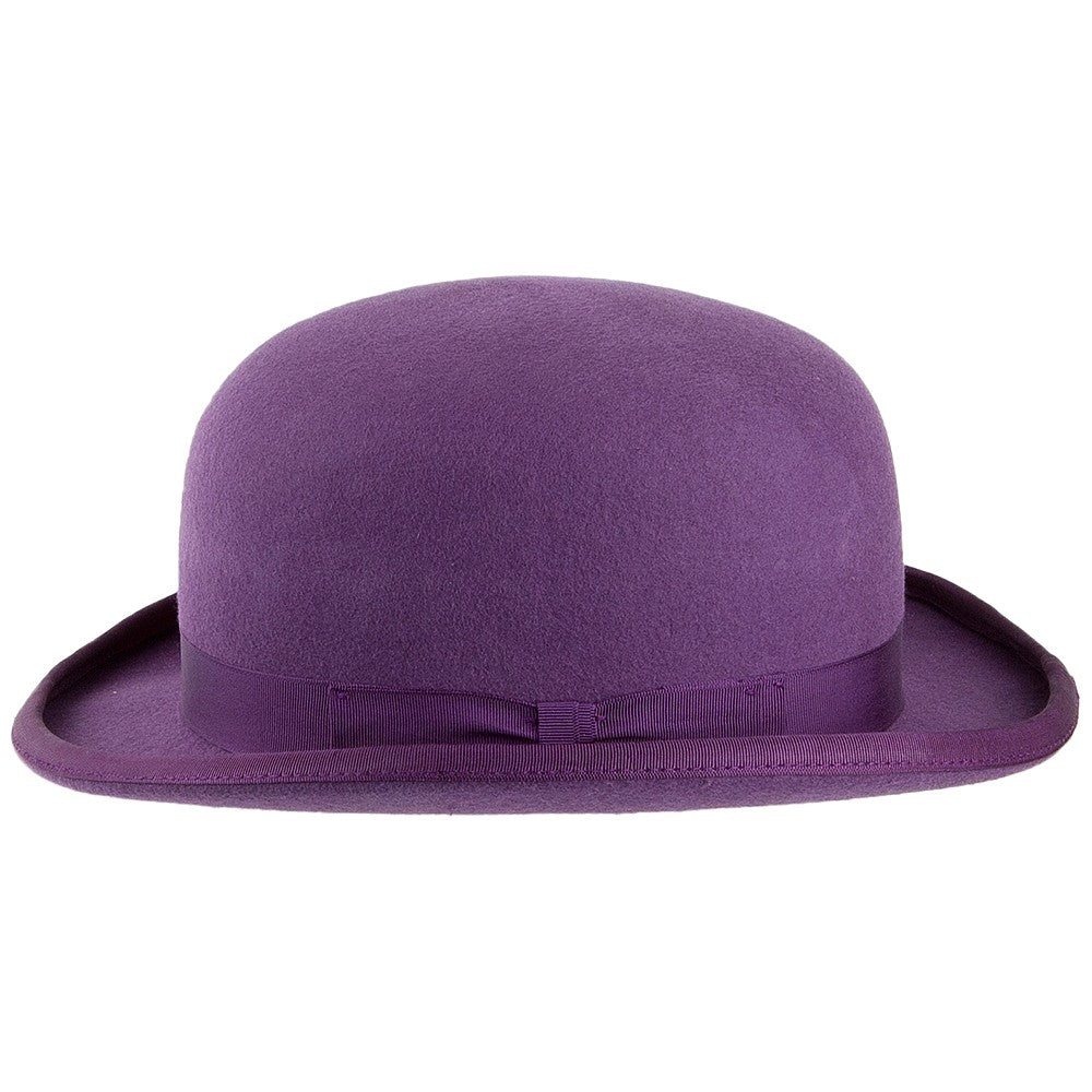 Sombrero bombín de fieltro de lana de Denton - Morado