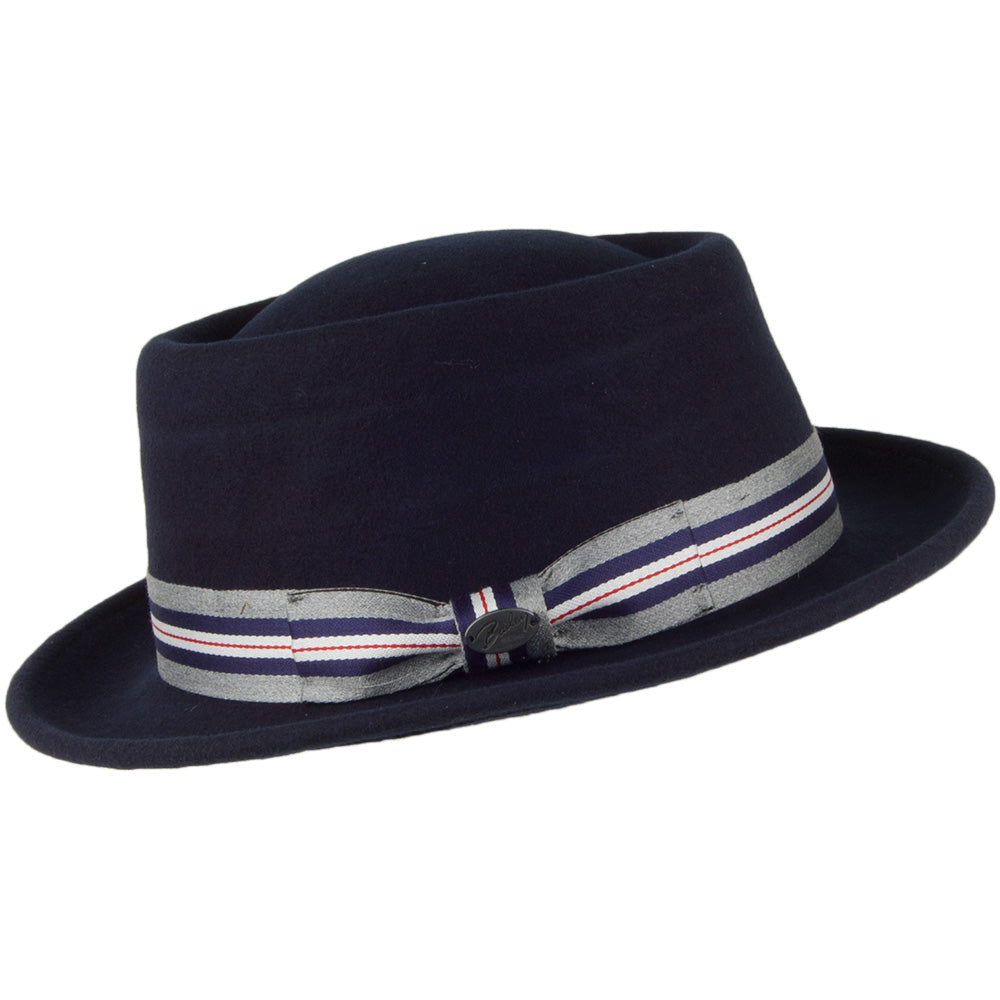 Sombrero Pork Pie Klaxon de Bailey - Azul Marino