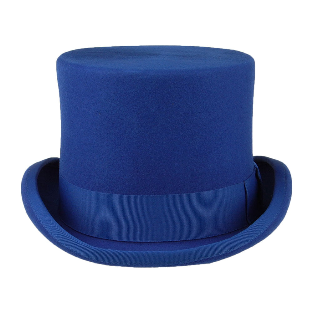 Sombrero de copa de fieltro de lana de Denton - Azul Real
