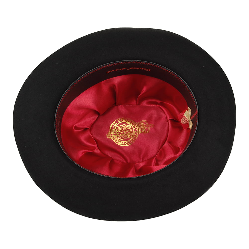 Sombrero Fedora Canterbury de fieltro de castor de Christys - Negro