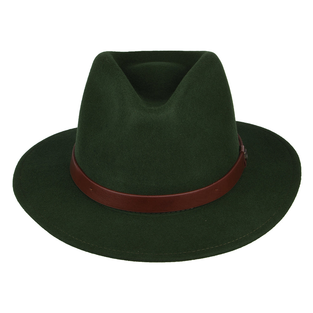 Sombrero Fedora Messer de fieltro de lana de Brixton - Bosque