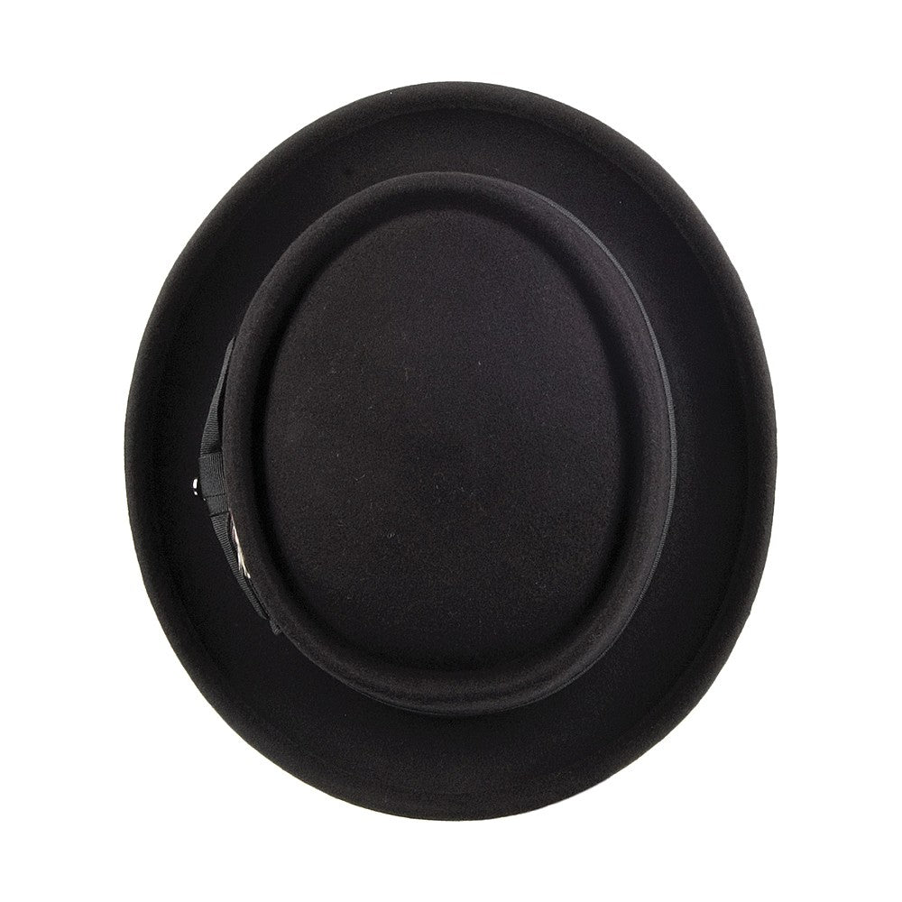 Sombrero Pork Pie de lana de Jaxon & James - Negro