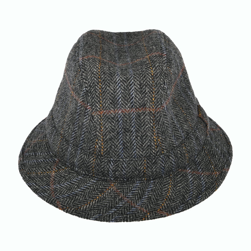 Sombrero Trilby enrollable diseño de espiga de City Sport - Gris Multi