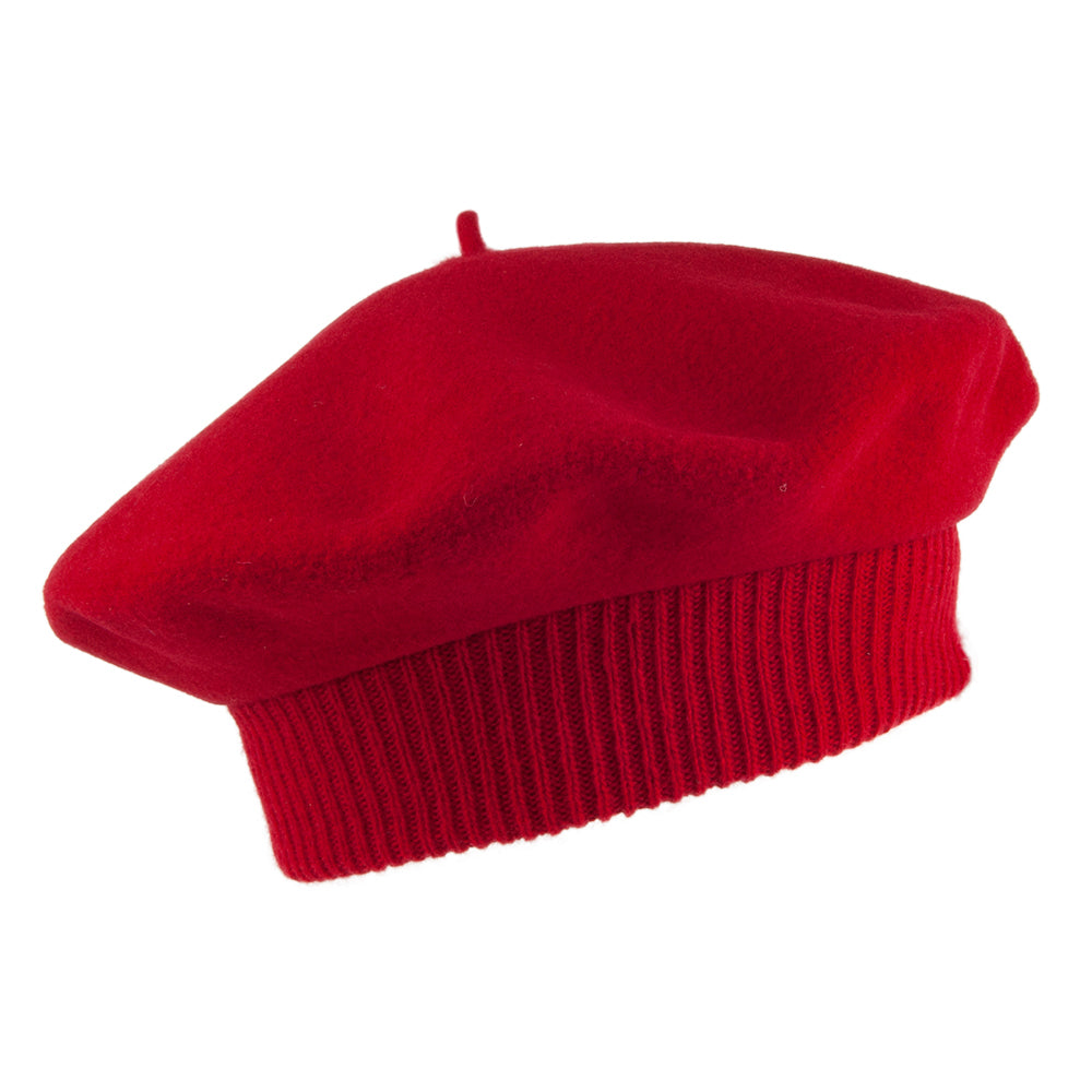 Boina Parisienne de lana merino de Laulhère - Rojo