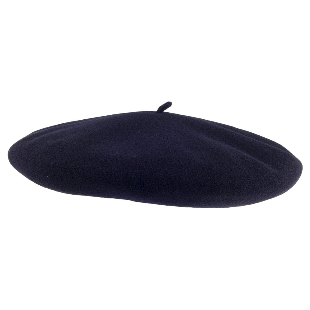 Boina vasca 25.4 cm de lana merino de Laulhère - Azul Oscuro