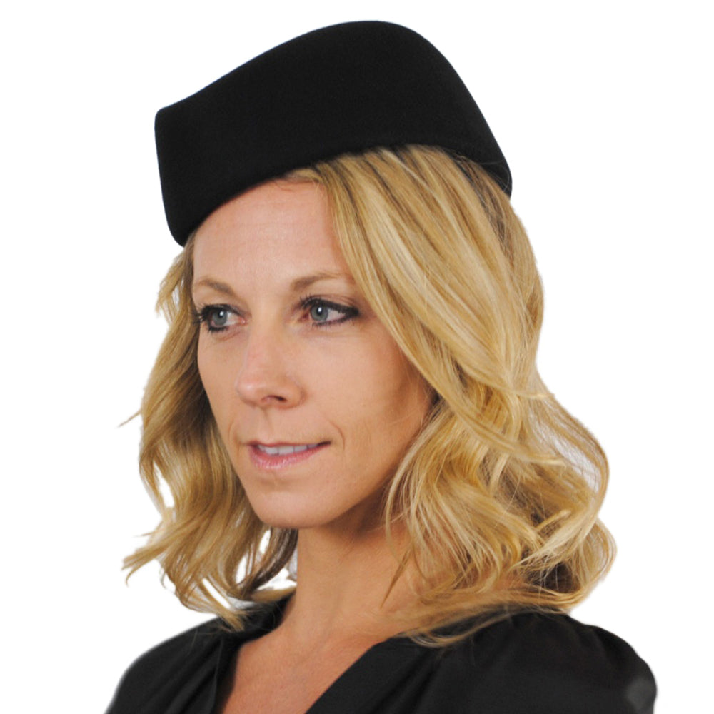 Sombrero Pillbox azafata de sur la tête - Negro