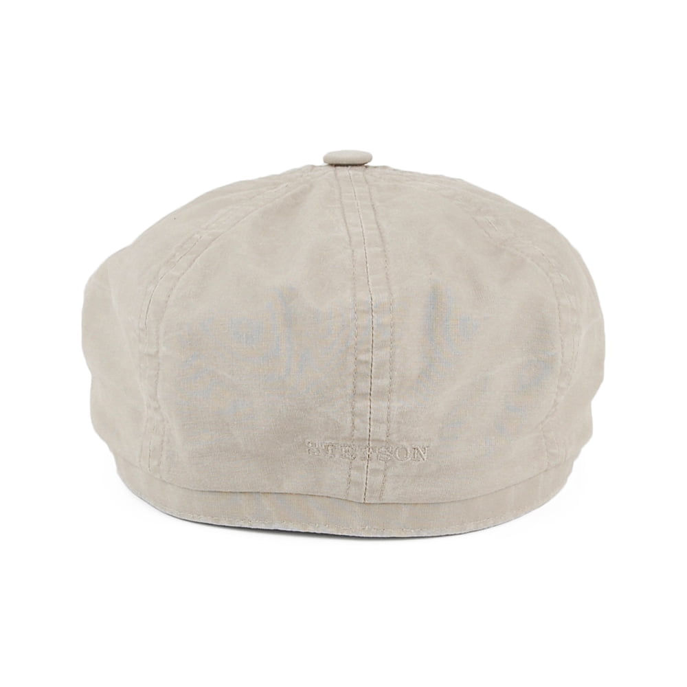 Gorra Newsboy Hatteras algodón orgánico de Stetson Hats - Arena