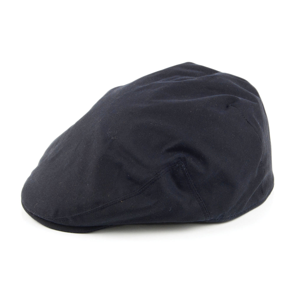 Gorra plana de algodón encerado de Failsworth - Azul Marino