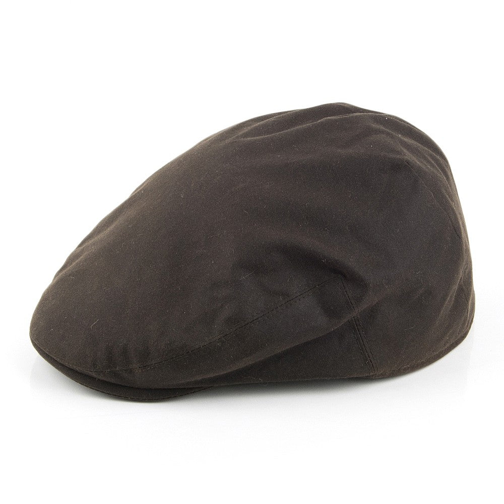 Gorra plana de algodón encerado de Failsworth - Verde Oliva
