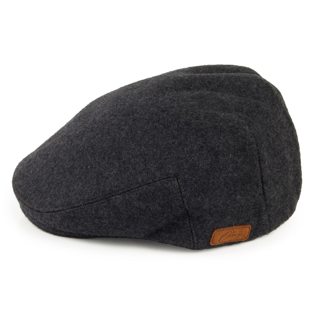 Gorra plana Worcester de lana resistente al agua de Olney - Antracita