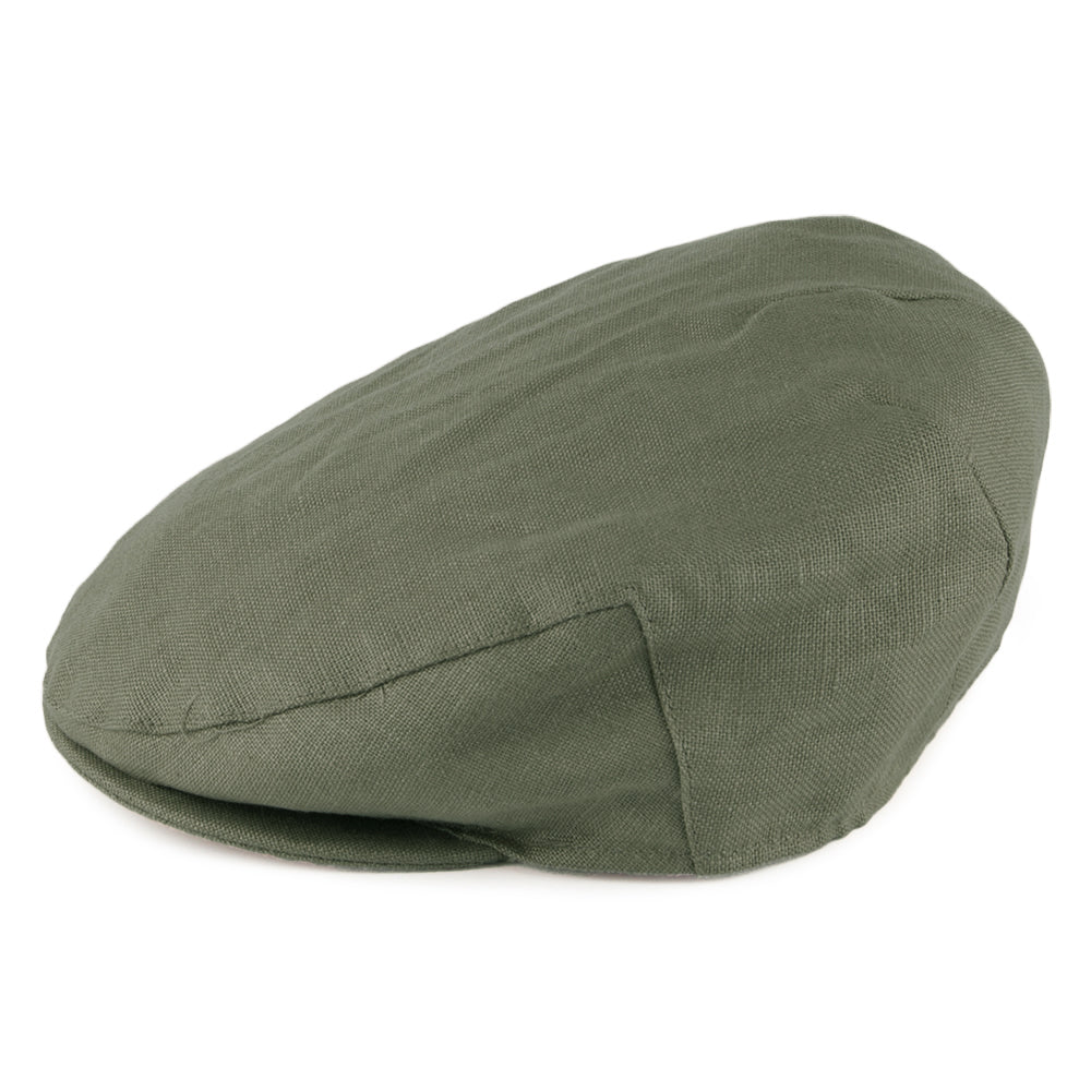 Gorra plana de lino de Failsworth - Kaki