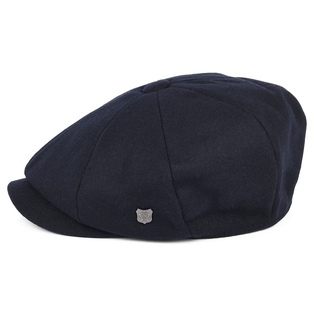 Gorra Newsboy Alfie de Melton de Failsworth - Azul Marino
