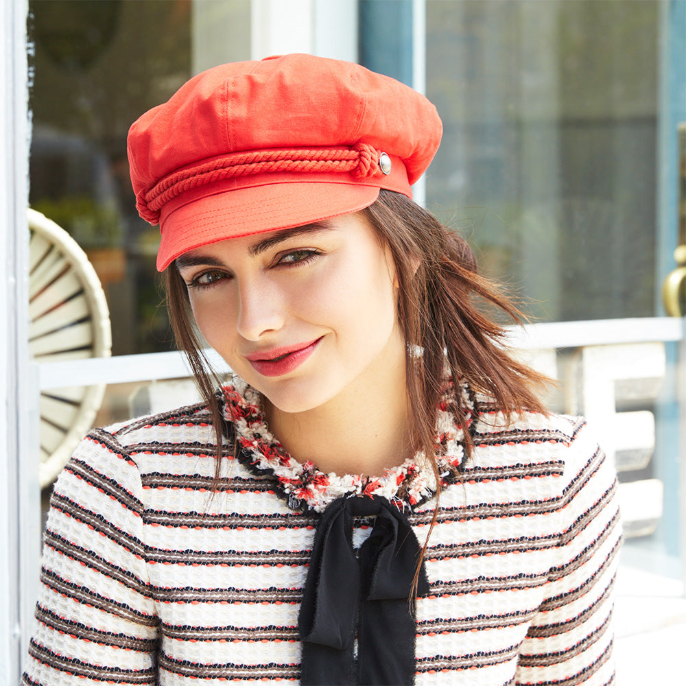 Gorra marinera Baker Boy de Betmar - Rojo
