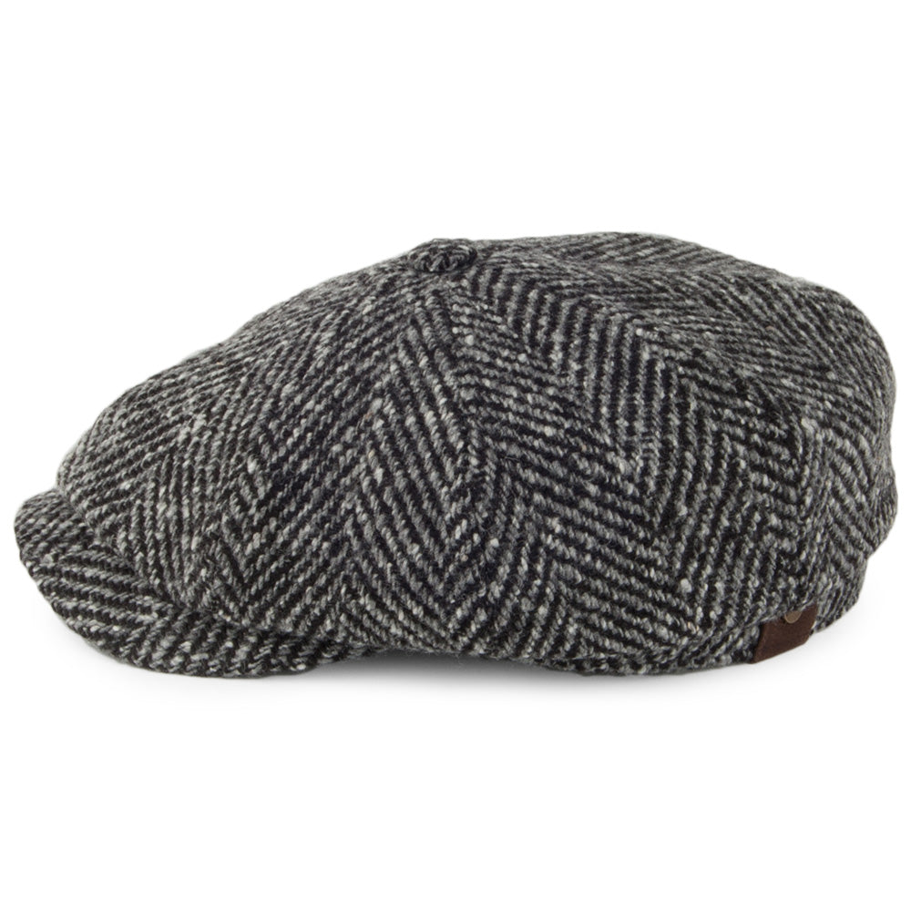 Gorra Newsboy Hatteras de lana de Stetson - Negro-Gris