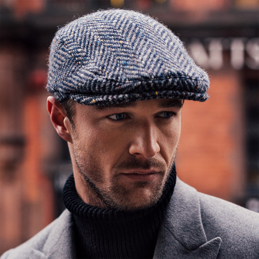 Gorra plana Longford de Tweed Donegal de Failsworth - Mezcla de grises