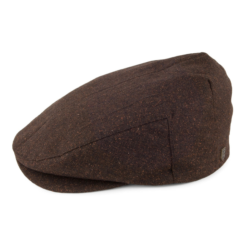 Gorra plana Barrel de Brixton - Marrón-Rojo Ladrillo