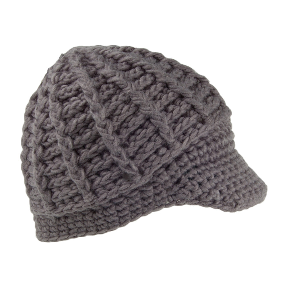 Gorra Baker Boy tejida de Scala - Gris