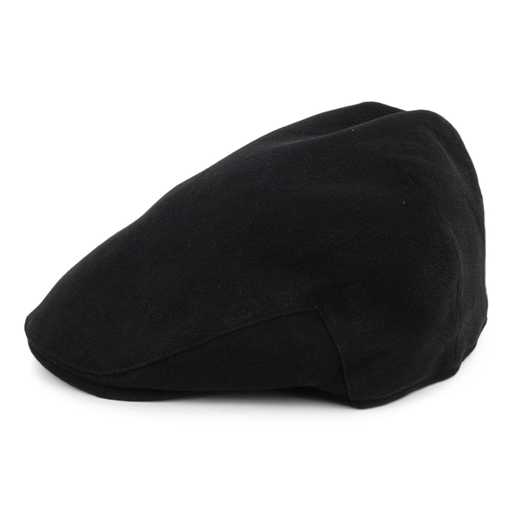 Gorra plana Skye Balmoral de lino grueso de Christys - Negro