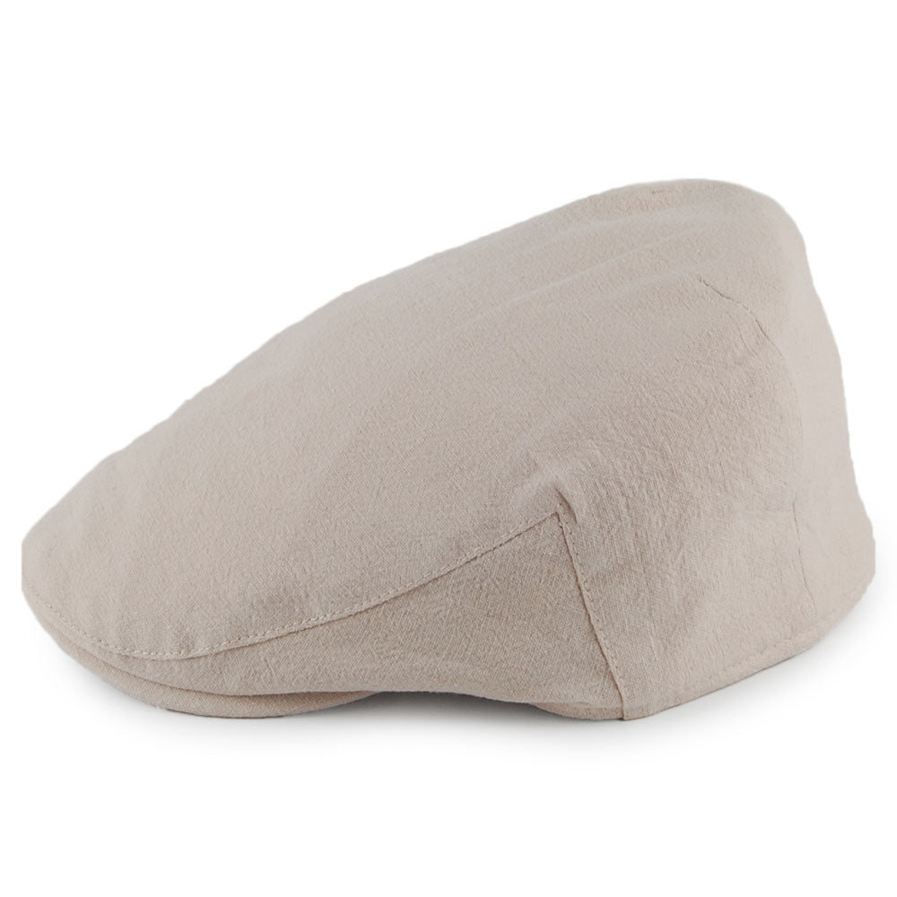 Gorra plana Skye Balmoral de lino grueso de Christys - Piedra