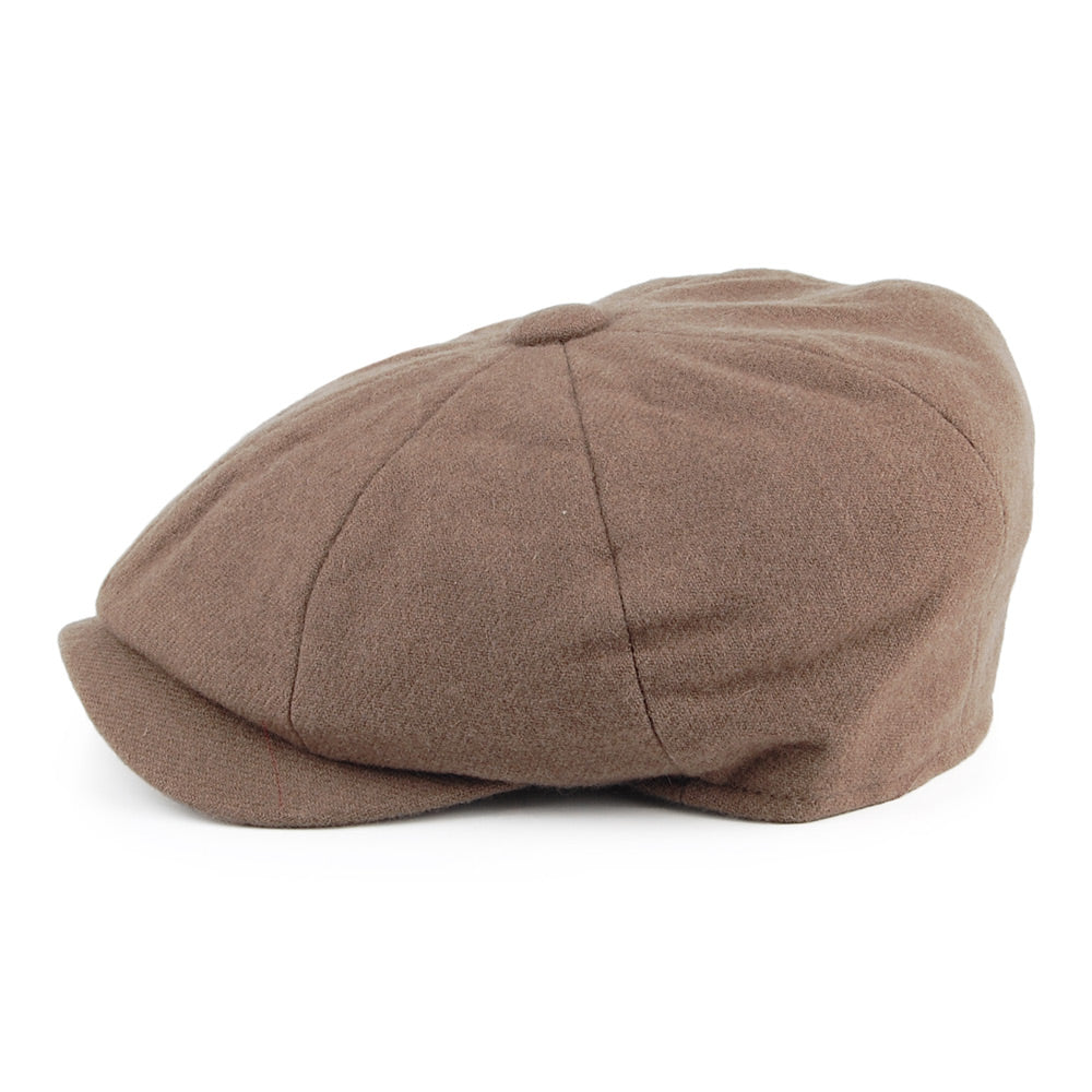 Gorra Newsboy Joshua Ellis de lana satinada de Christys - Beige Arena Claro