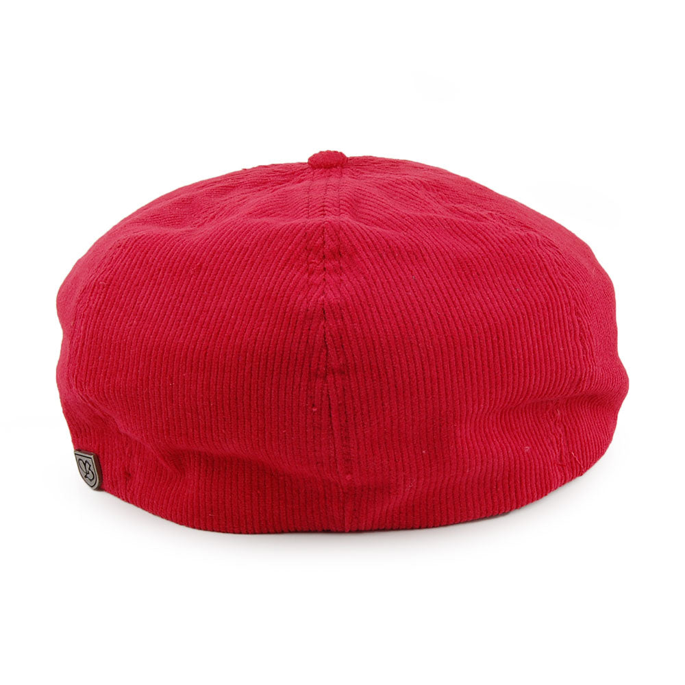 Gorra Newsboy Brood de pana de Brixton - Rojo Cereza
