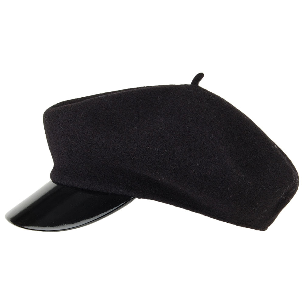 Gorra Baker Boy de lana de Seeberger - Negro