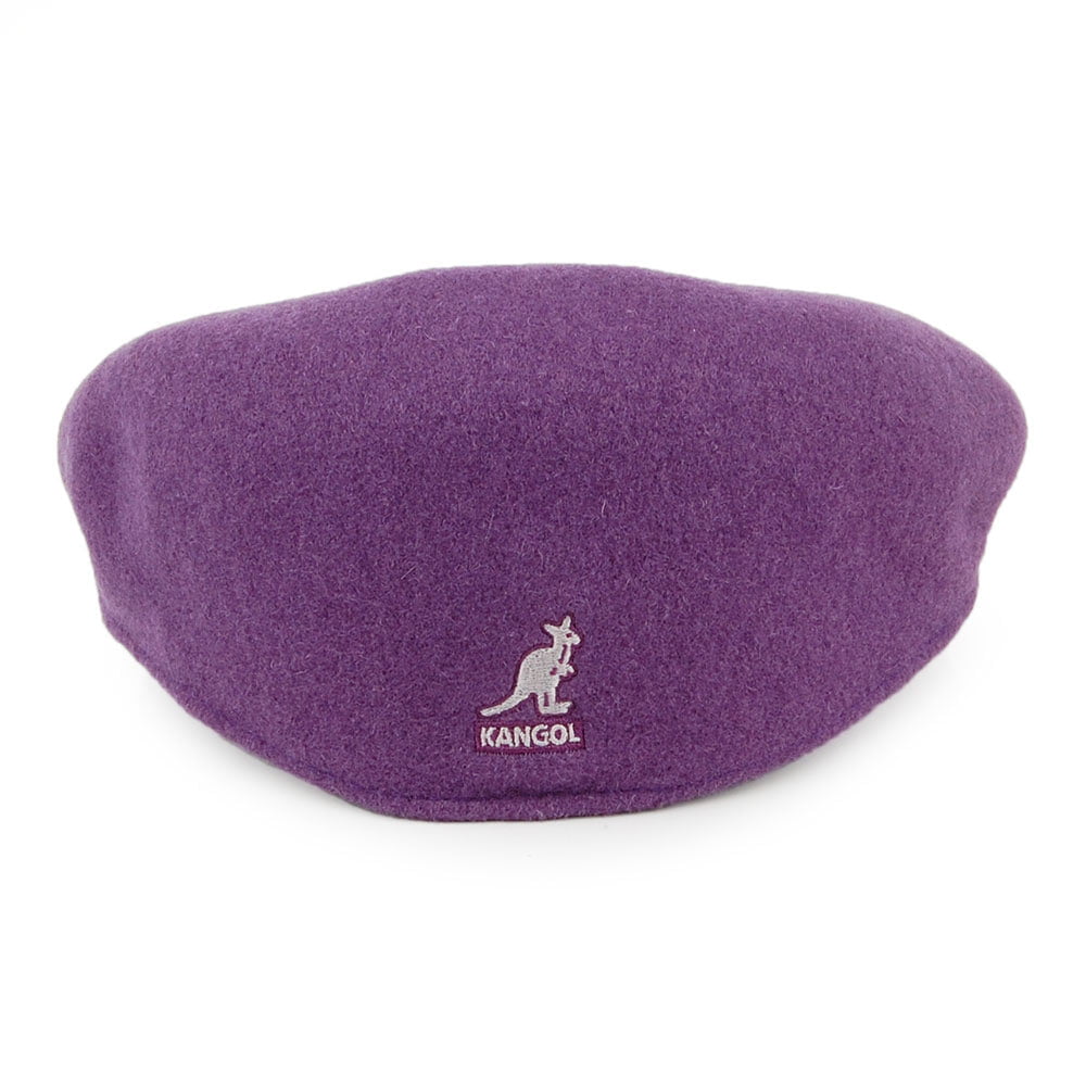 Gorra plana 504 de lana de Kangol - Malva Oscuro