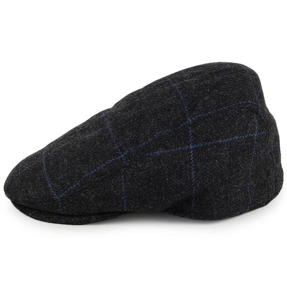 Gorra plana Ascot de Windowpane de Christys - Gris-Azul