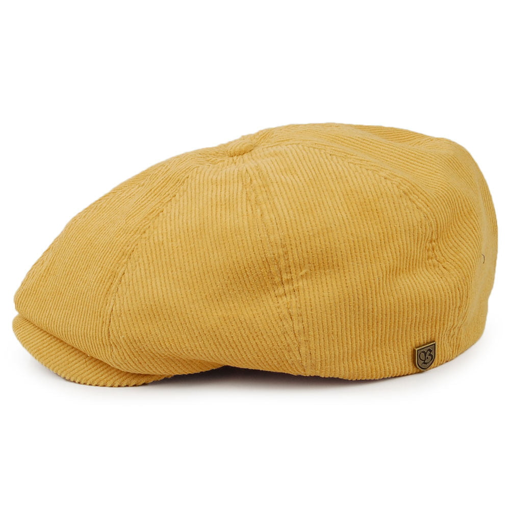 Gorra Newsboy Brood ligero verano de pana de Brixton - Mostaza