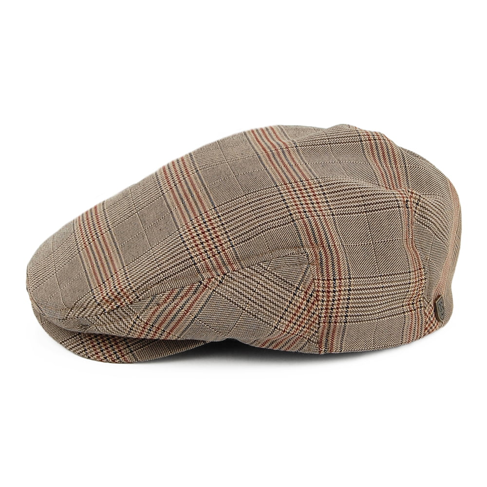 Gorra plana Hooligan Lightweight a cuadros de Brixton - Beige-Multi