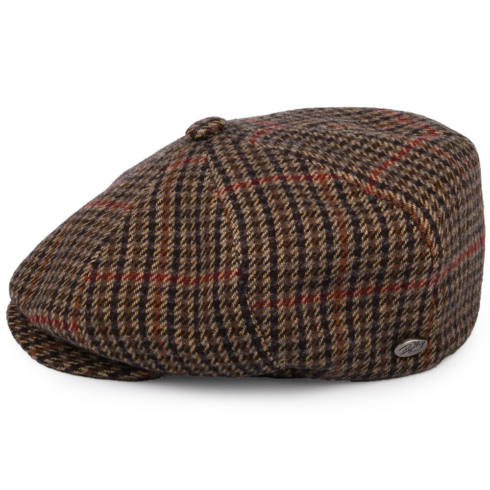 Gorra Newsboy Galvin a cuadros de Bailey - Negro-Beige Arena