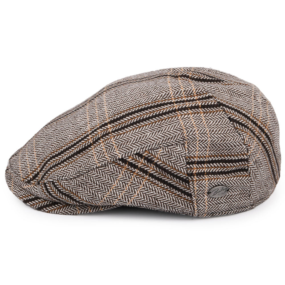 Gorra plana Byram con franjas de Bailey - Marrón