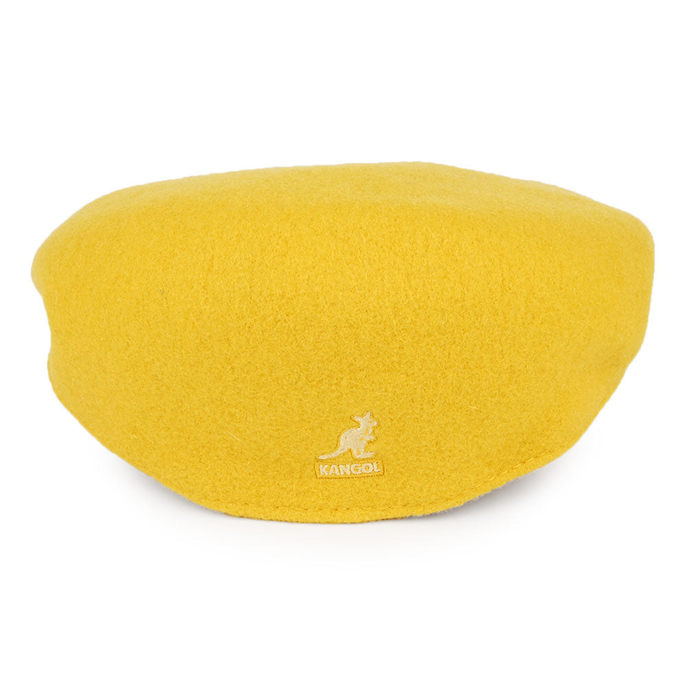 Gorra plana 504 de lana de Kangol - Amarillo