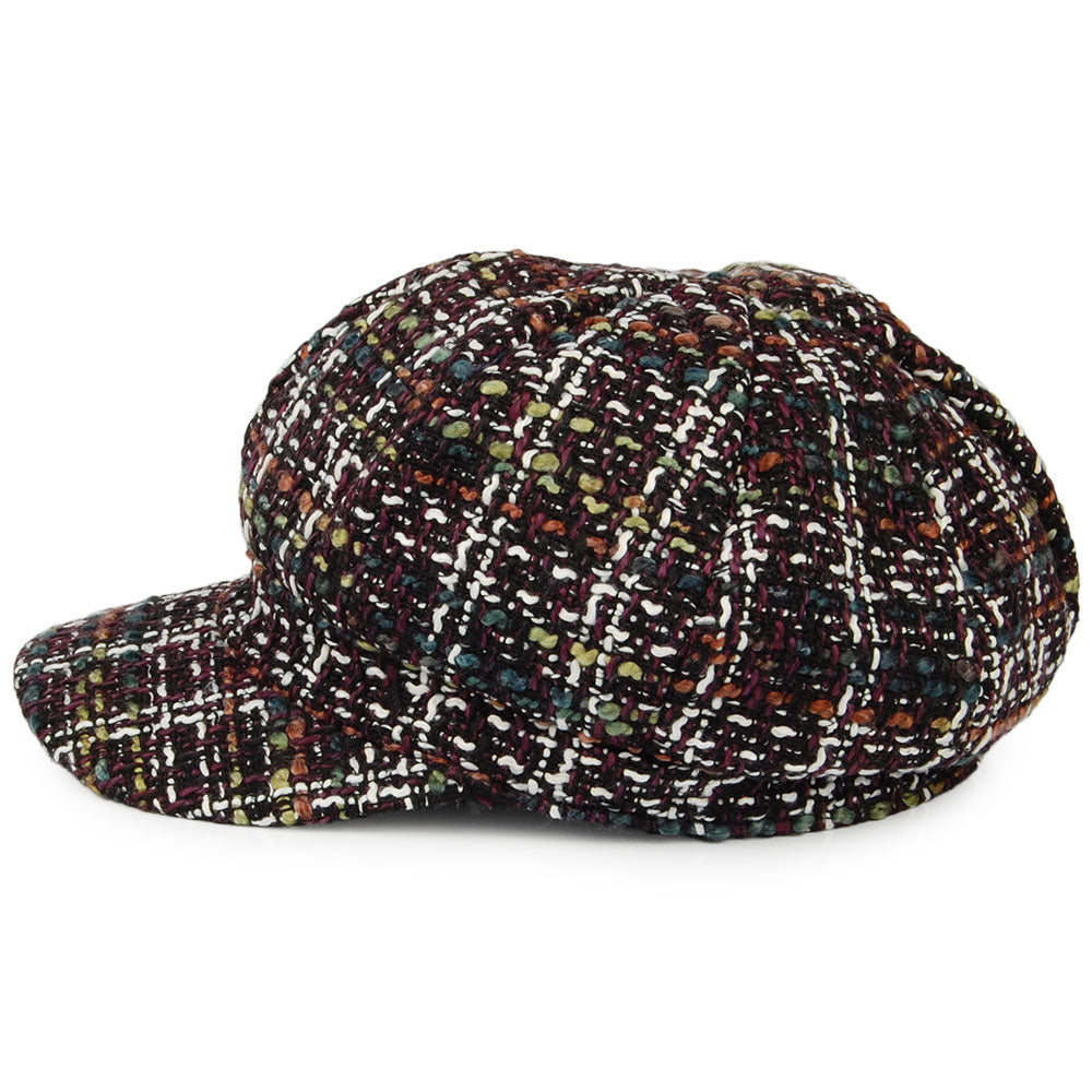 Gorra Baker Boy Tweed de Whiteley - Mezcla Morado