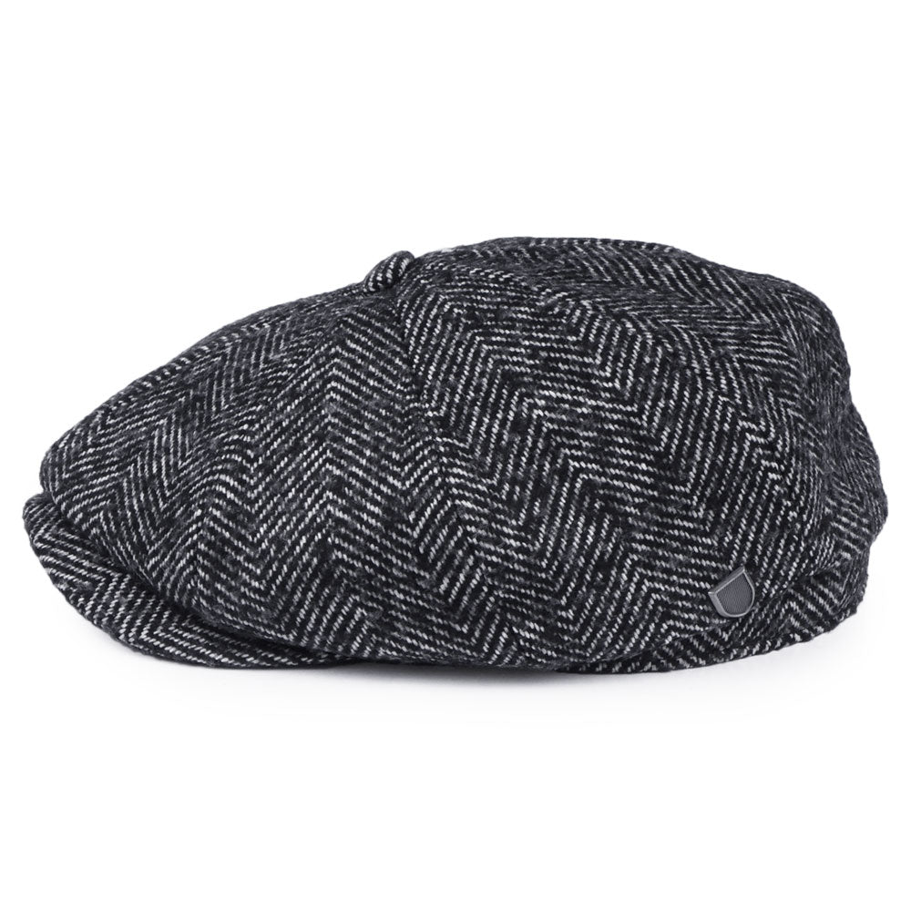 Gorra Newsboy Brood holgada de Brixton - Negro-Blanco