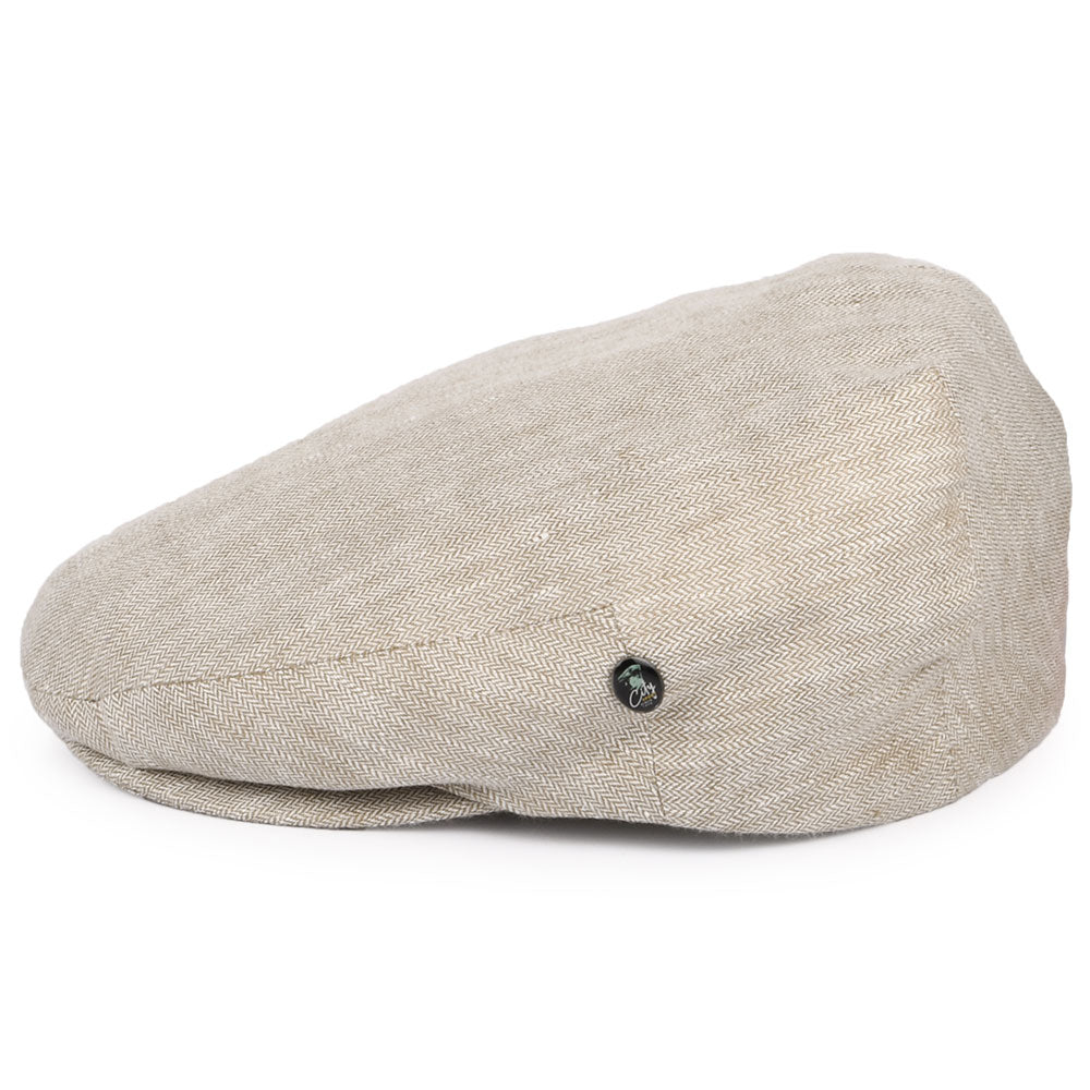 Gorra plana de lino micro espiga de City Sport - Beige Arena