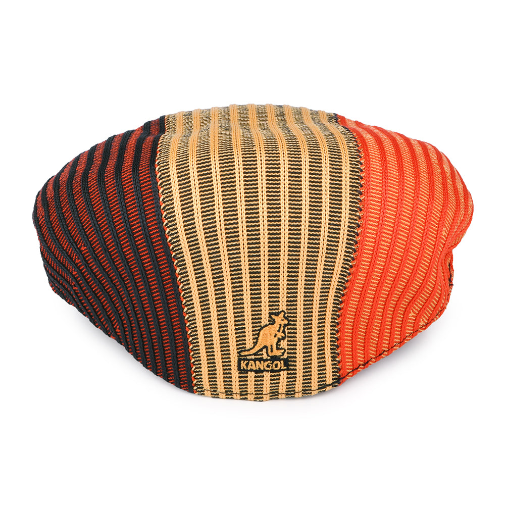 Gorra plana Tri Tone Rib 504 de Kangol - Vino-Dorado-Rojo
