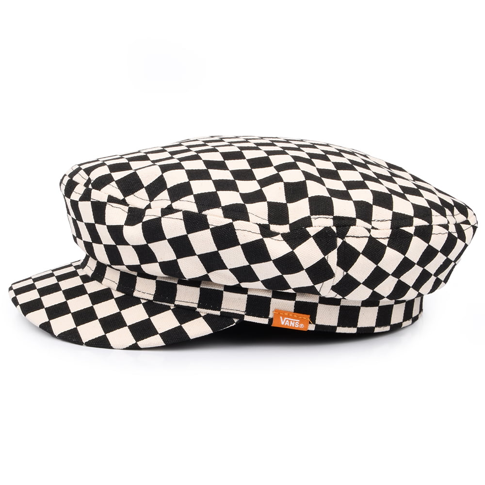 Gorra Baker Boy mujeres Utility Checkerboard de Vans - Negro-Blanco