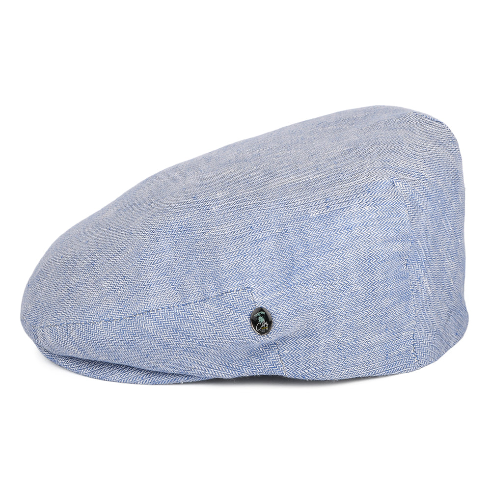 Gorra plana de lino micro espiga de City Sport - Azul
