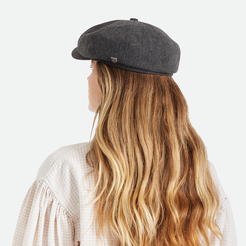Gorra Newsboy Brood holgada de Brixton - Negro-Gris