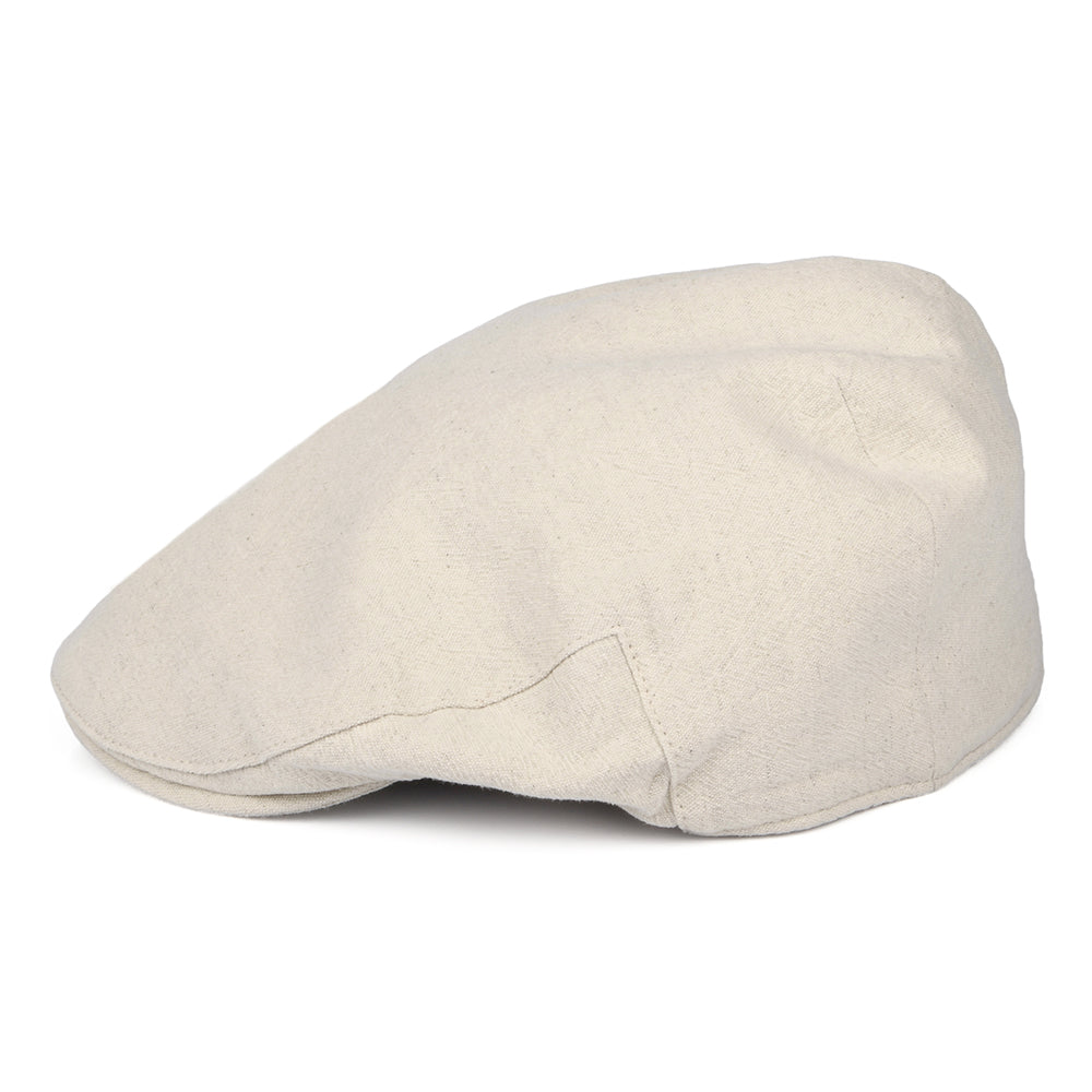 Gorra plana Skye Balmoral de lino grueso de Christys - Crema