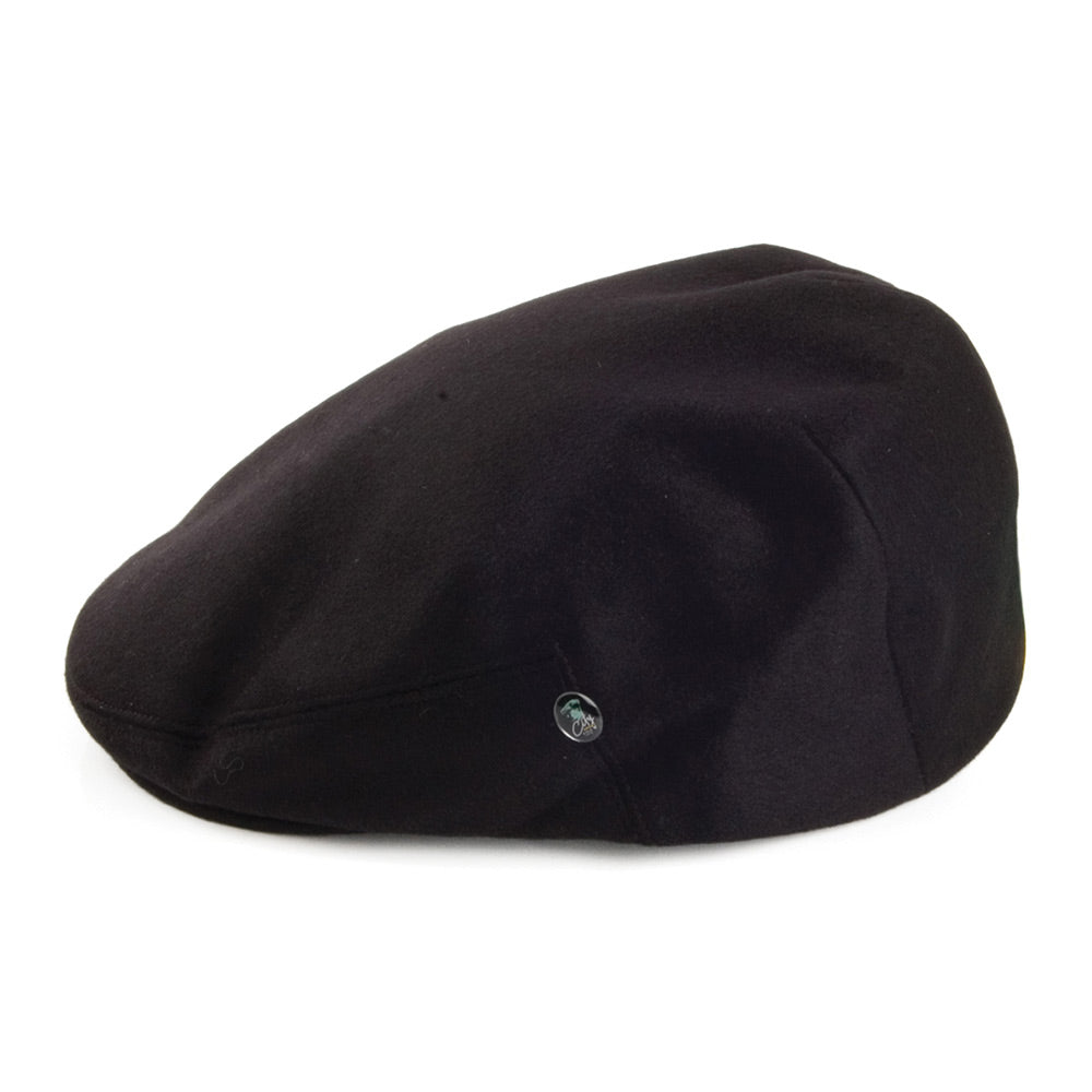 Gorra plana de lana Loden de City Sport - Negro