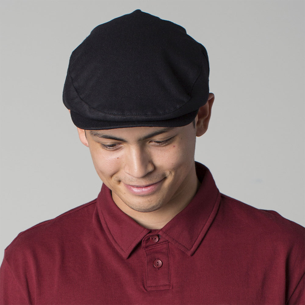 Gorra plana Classic Hooligan diseño de espiga de Brixton - Negro