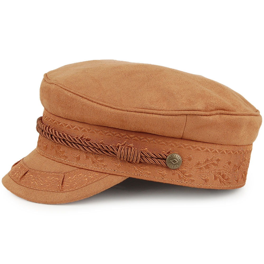 Gorra marinera Albany de Gamuza sintética de Brixton - Beige Arena