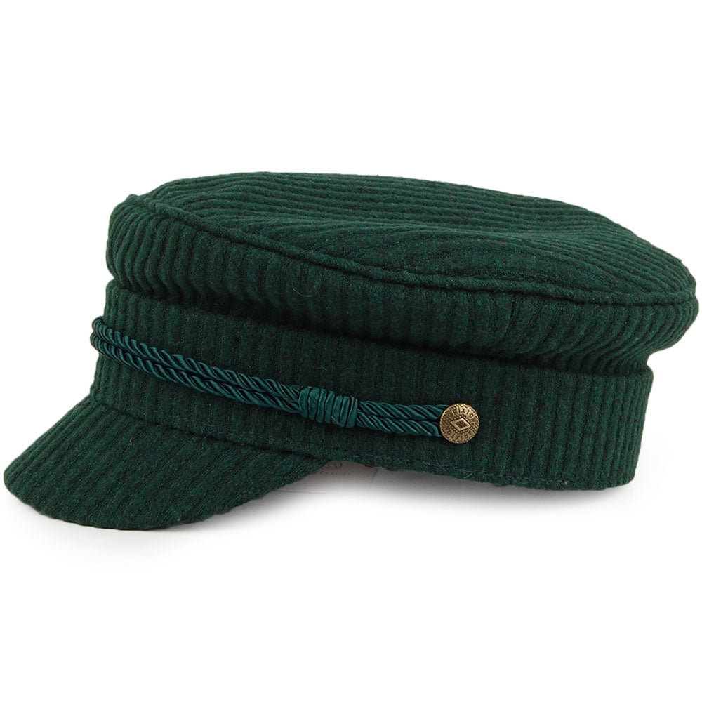 Gorra marinera Albany de canalé de Brixton - Verde Esmeralda