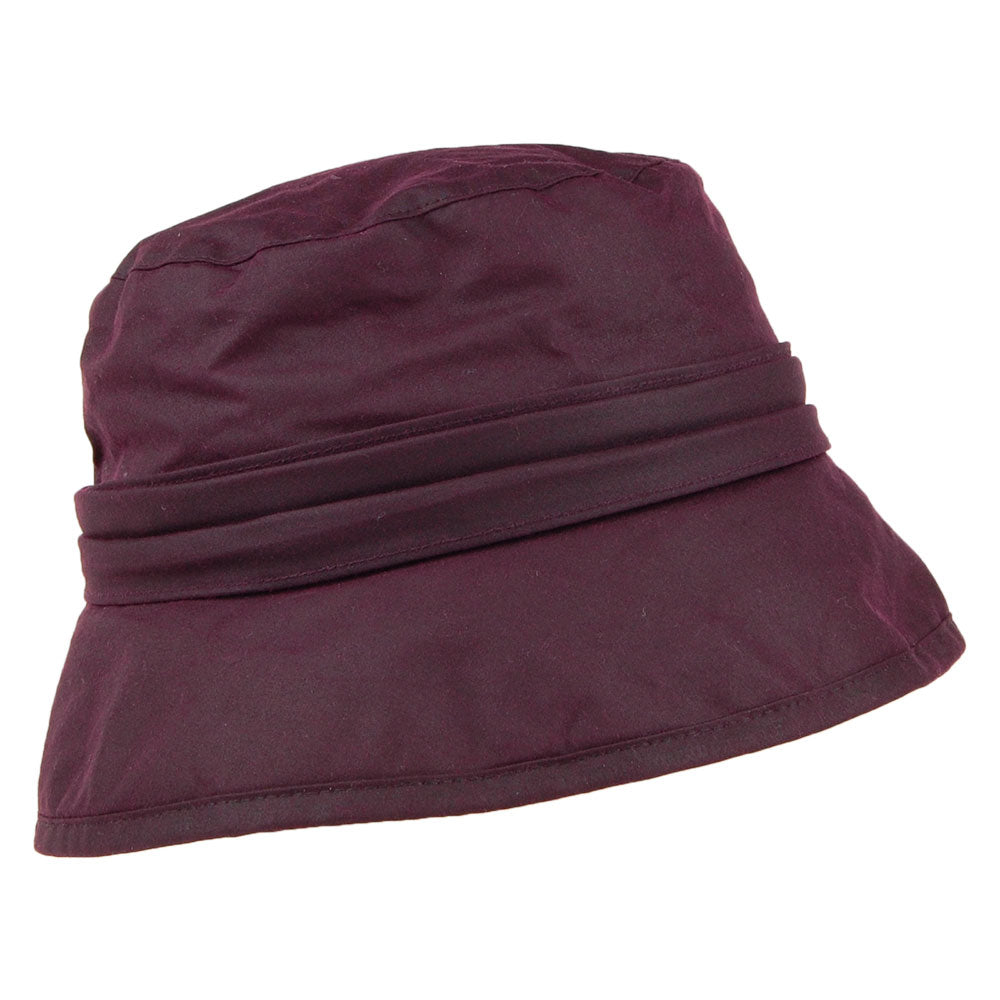 Sombrero de pescador Algodón Encerado con lazo lateral de Failsworth - Merlot