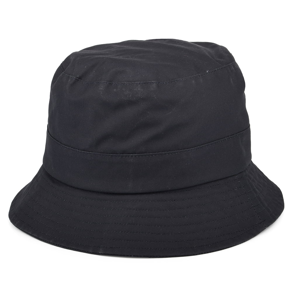 Sombrero de pescador de algodón encerado de Christys - Azul Marino