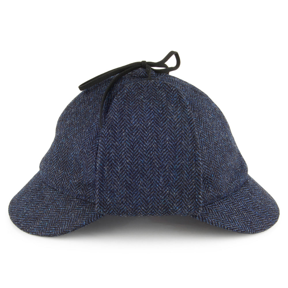 Sombrero Sherlock Holmes de diseño de espiga de Christys - Azul