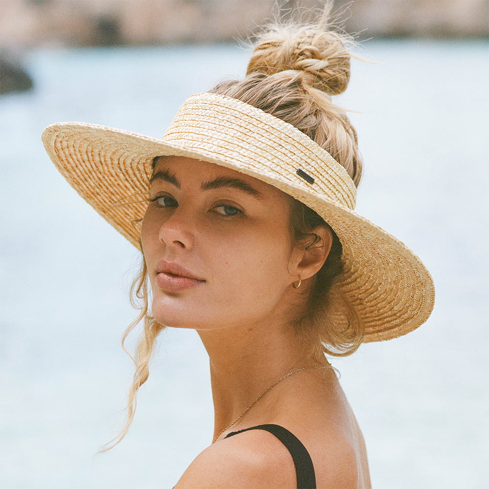 Visera Joanna Ala de paja de Brixton - Natural