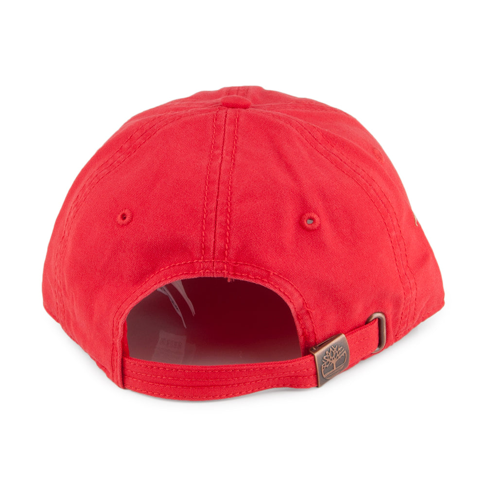 Gorra de béisbol Soundview de lona de algodón de Timberland - Rojo